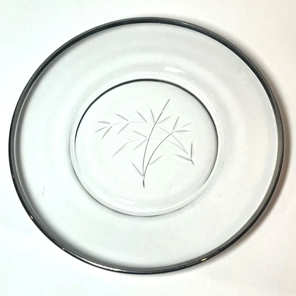 Etched Glass Luncheon Plate Replacement Fostoria Bridal Belle Style #6072 Clear